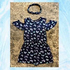 NWOT~Limited Too~ 2-Piece Romper W/ Matching Head Band Set